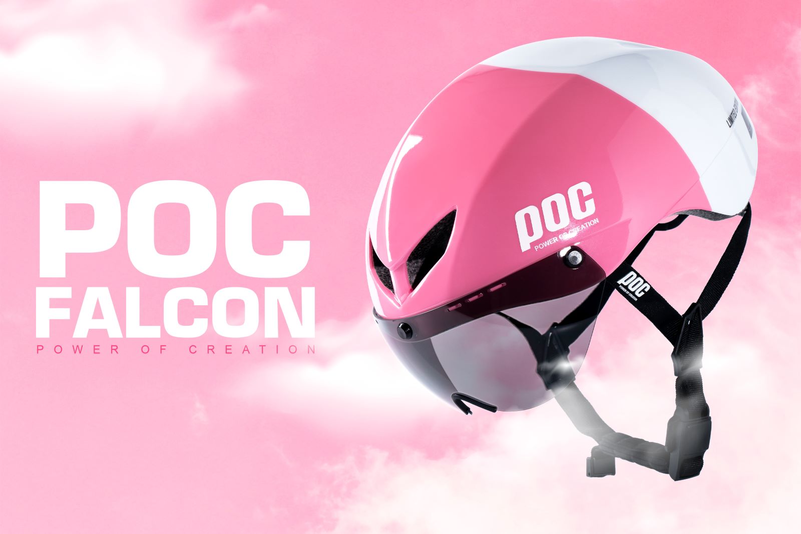 Nón bảo hiểm POC Falcon màu hồng trắng