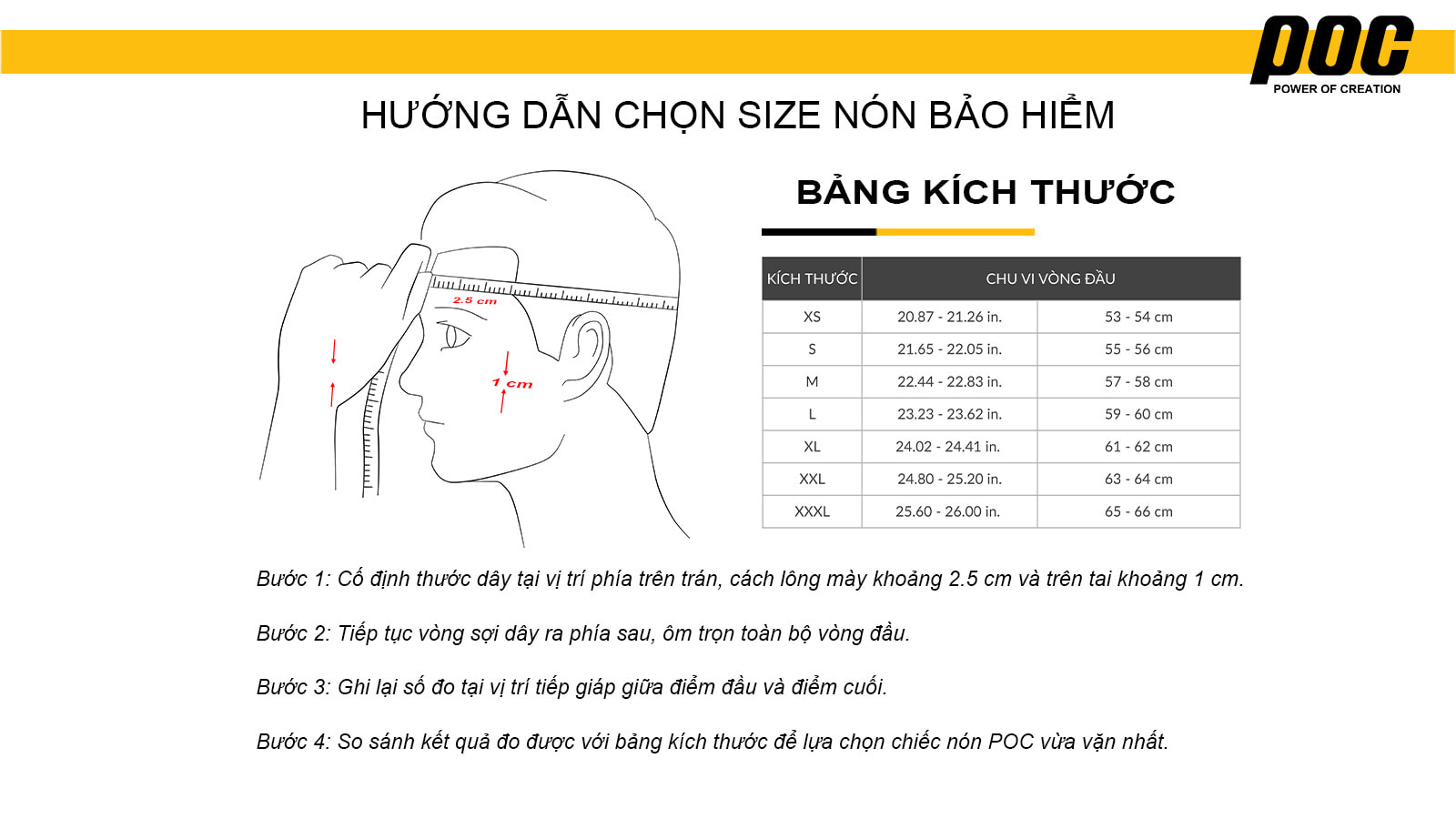 Hướng dẫn đo kích thước vòng đầu