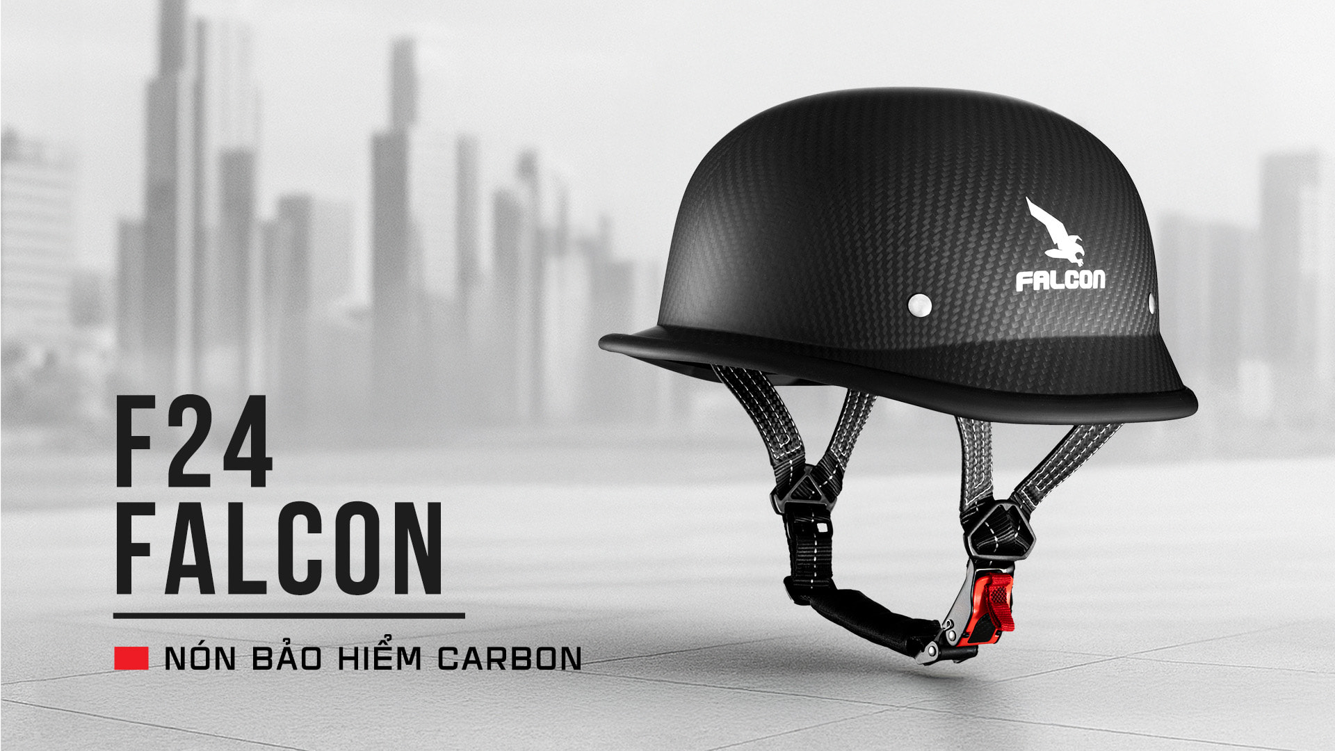 Mũ bảo hiểm xe máy cao cấp Falcon F24