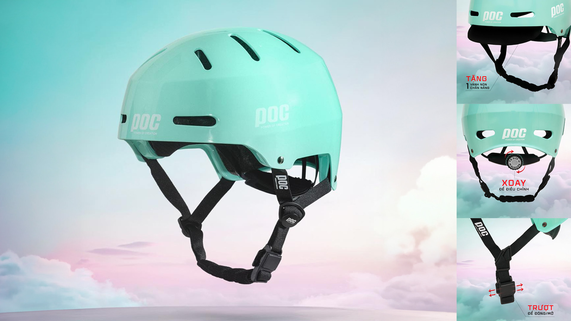 mũ bảo hiểm xe đạp cao cấp POC P05